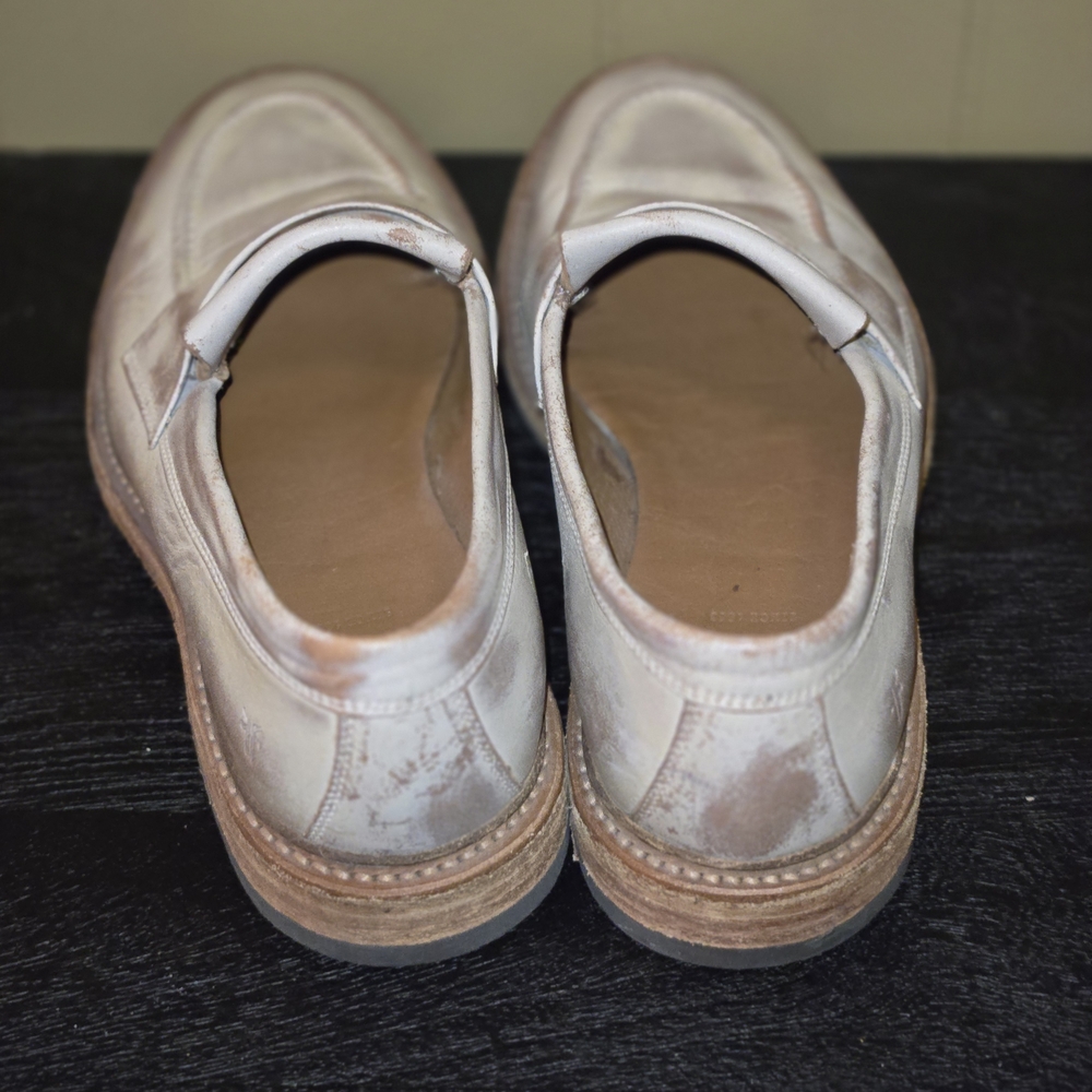 Frye Two-Tone Cream and Tan Loafers - Picture 3 of 4
